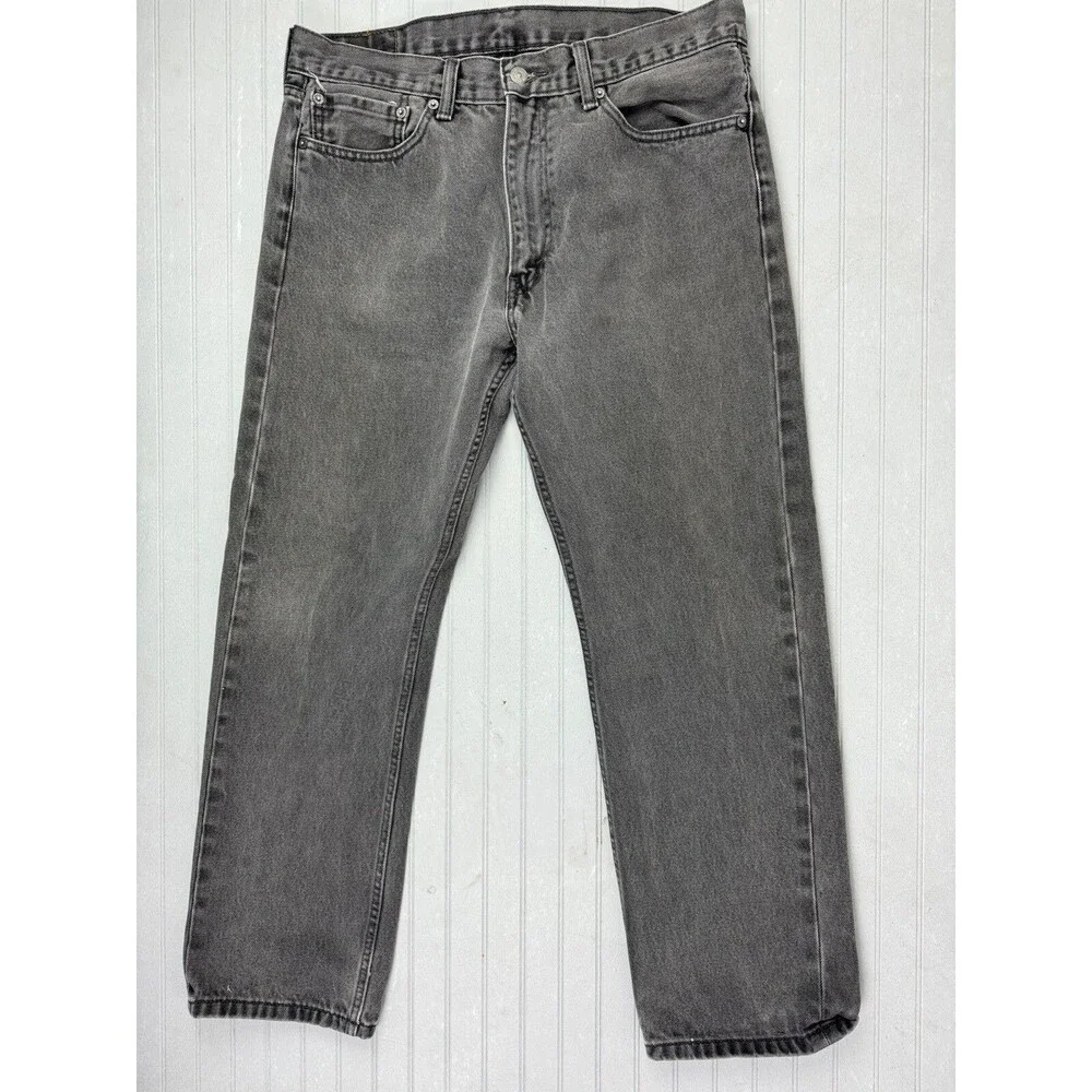 Levis 505 Size 36x30 Mens Jeans Black Cotton (Actual Inseam 28.5) Straight